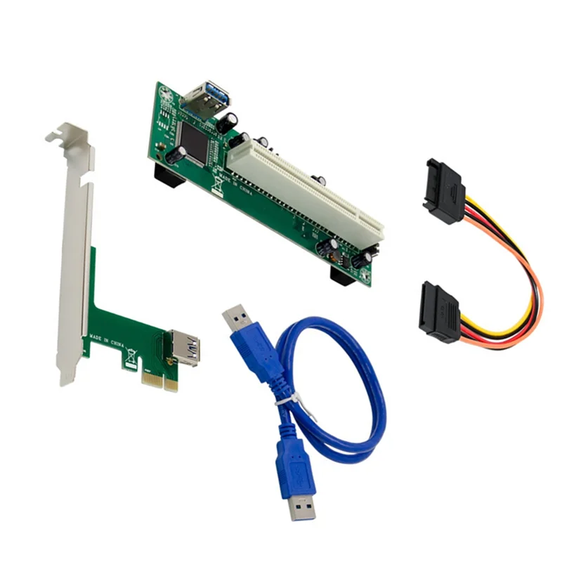 스타일리시한 고속 인터페이스 Pcie X1-PCI 어댑터 확장 카드 ST45 데스크탑 Pcie-USB 3.0 포트가 있는 PCI 변환기