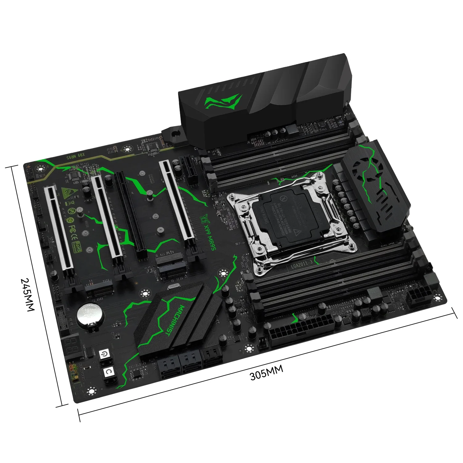 MACHINIST X99 MR9S Motherboard Set LGA 2011-3 kit Intel E5 2699 V4 CPU Processor 4*16=64GB DDR4 ECC RAM Memory SSD M.2 ATX