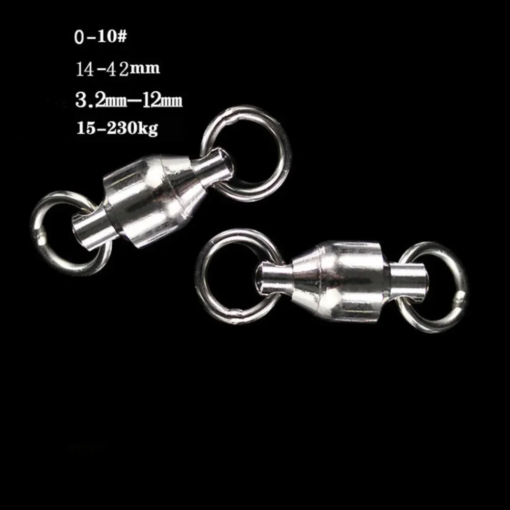 20pack Ball Bearing Swivel Solid Rings Stainless Steel Fishing Connector Freshwater Saltwater Fishing for Trolling Bait Lure