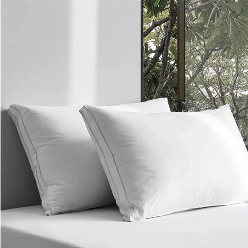 

Hotel Collection Luxury Pillow Dust Mite Resistant & Hypoallergenic Queen Size Pillow Soft White Goose Down 5 star Pillow