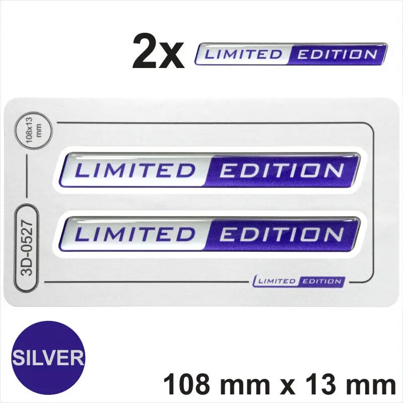 3D Motorcycle Stickers Tank Decal Black Limited Edition for Yamaha Honda Kawasaki BMW Suzuki Aprilia Moto Motorbike Decal Emblem