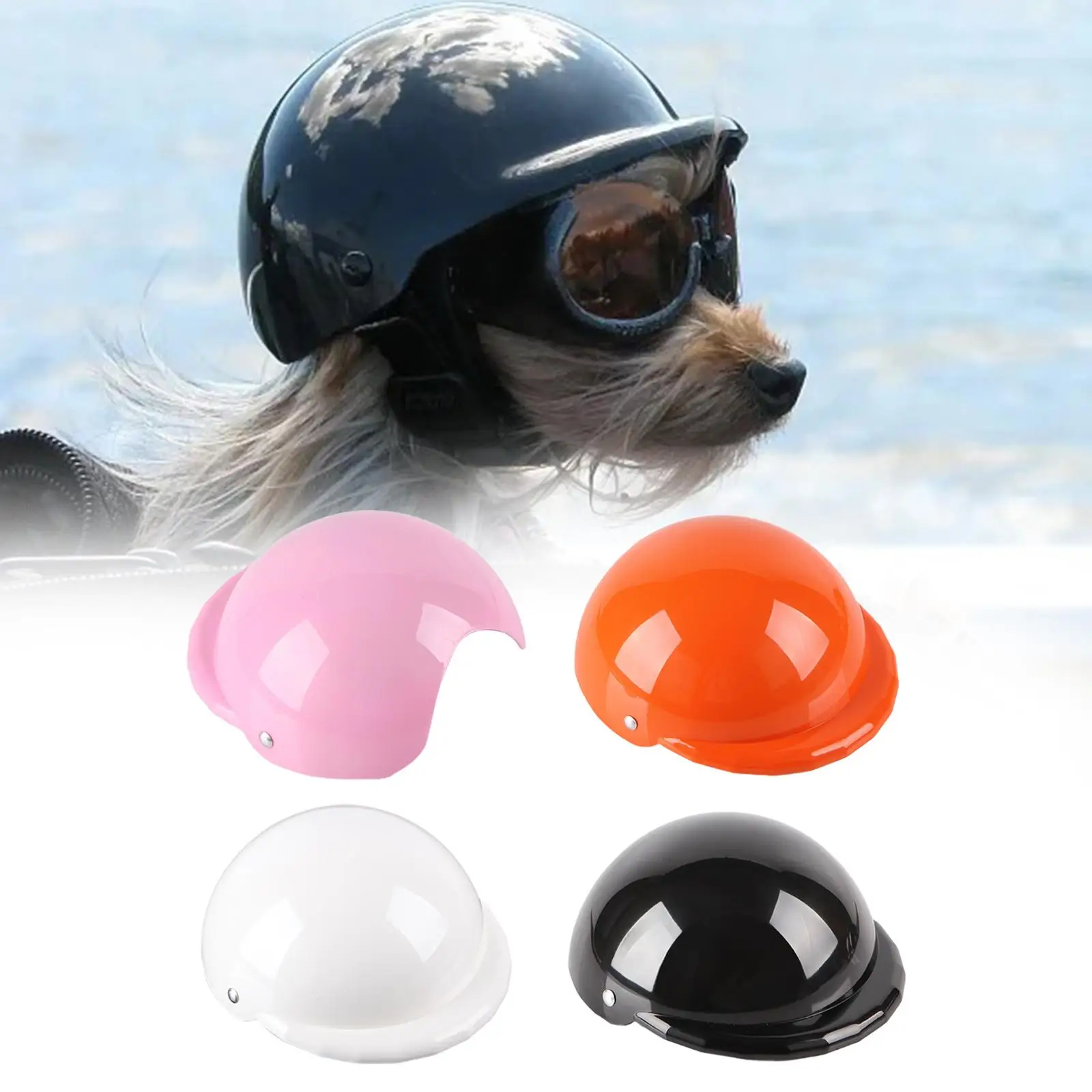 Pet Helmet Motorcycle/Bike Hat Safety Pet Cap Outdoor Bike Pets Cap Pet Hat Hard Safe Hat Dog Hard Hat for Small Dogs Cats Puppy view 5