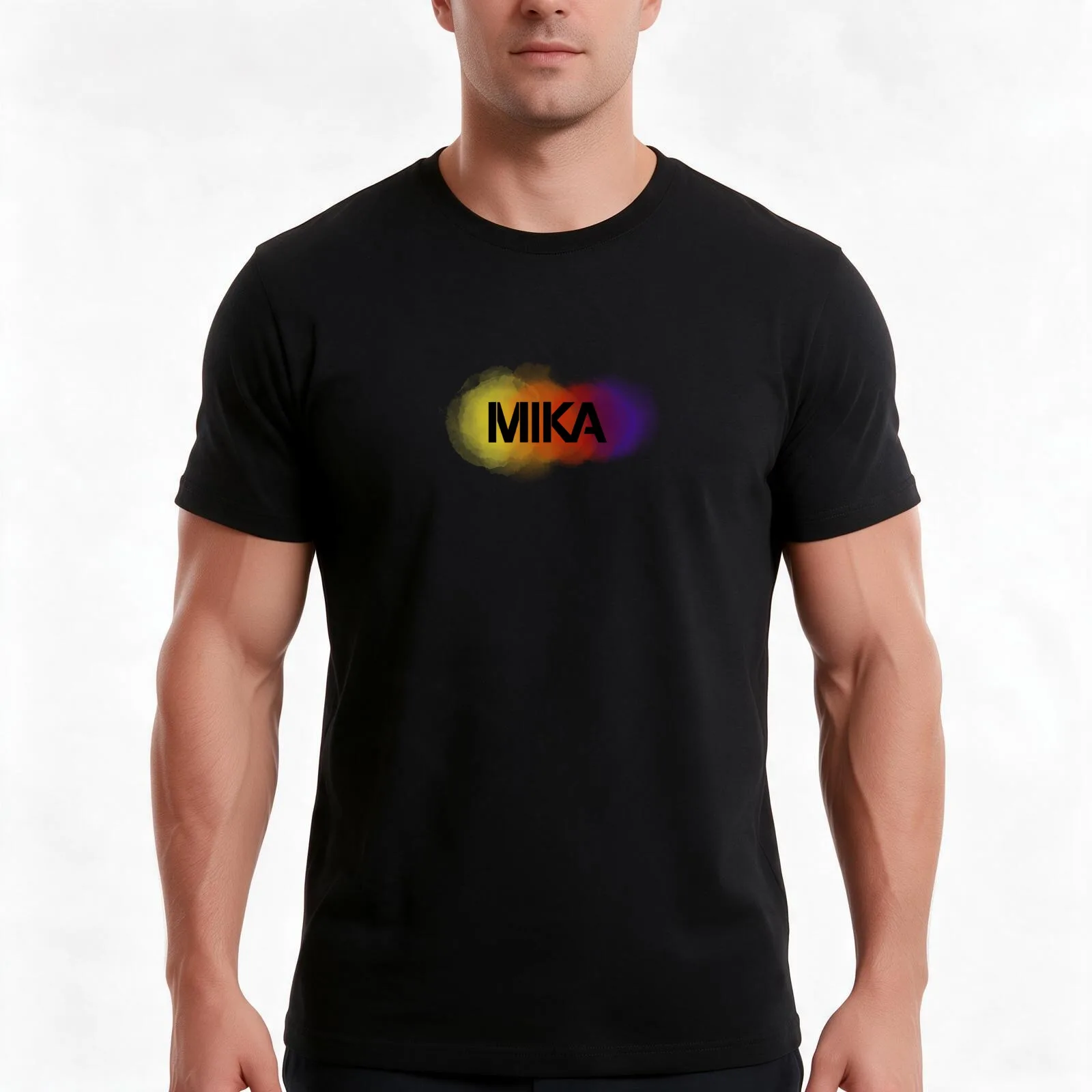 Mika T-Shirt, Summer Casual Cotton Tee, Oversized Streetwear Tops, Vintage Graphic Print, Loose Fit Short Sleeve, 100% Cotton