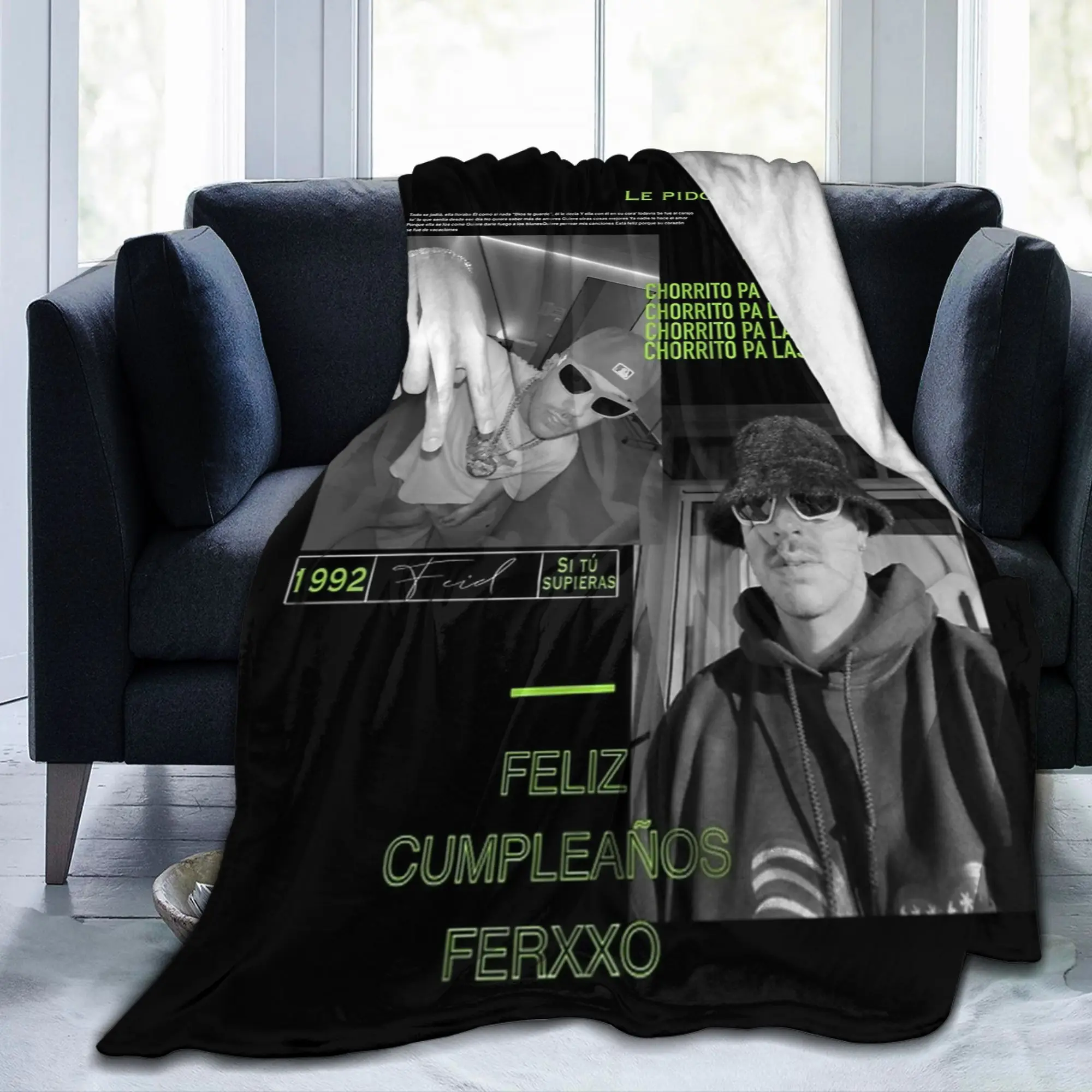 Feids Happy Birthday Ferxxos  Blanket Fleece  Winter Lightweight Thin Throw Blanket for Bedding Outdoor Bedding Throws