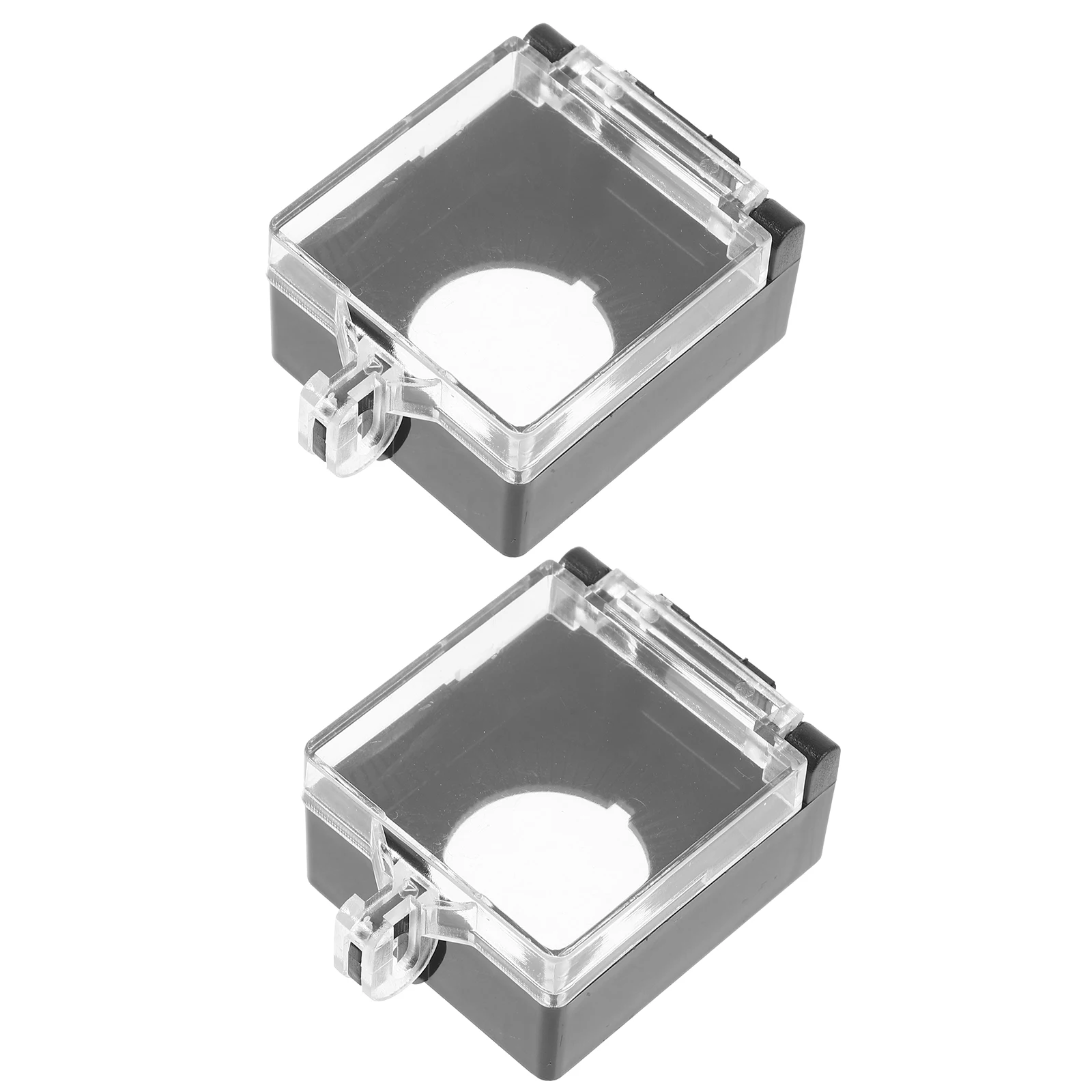 

2 Emergency Stop Button Covers PC Protective Switch Guards Dust Water Resistant Easy Installation Switch Push Button