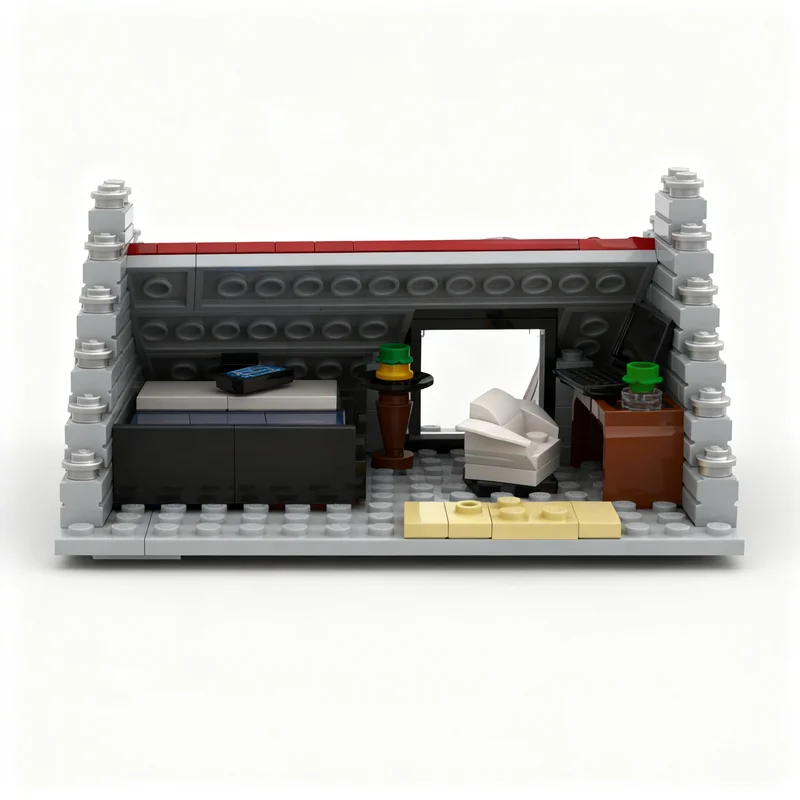 827 Pezzi MOC Paesaggio Urbano Modulare, Modello Studio di Stile, Blocchi da Costruzione Architettonici, Idea Regalo di Natale, Mattoncini Educativi