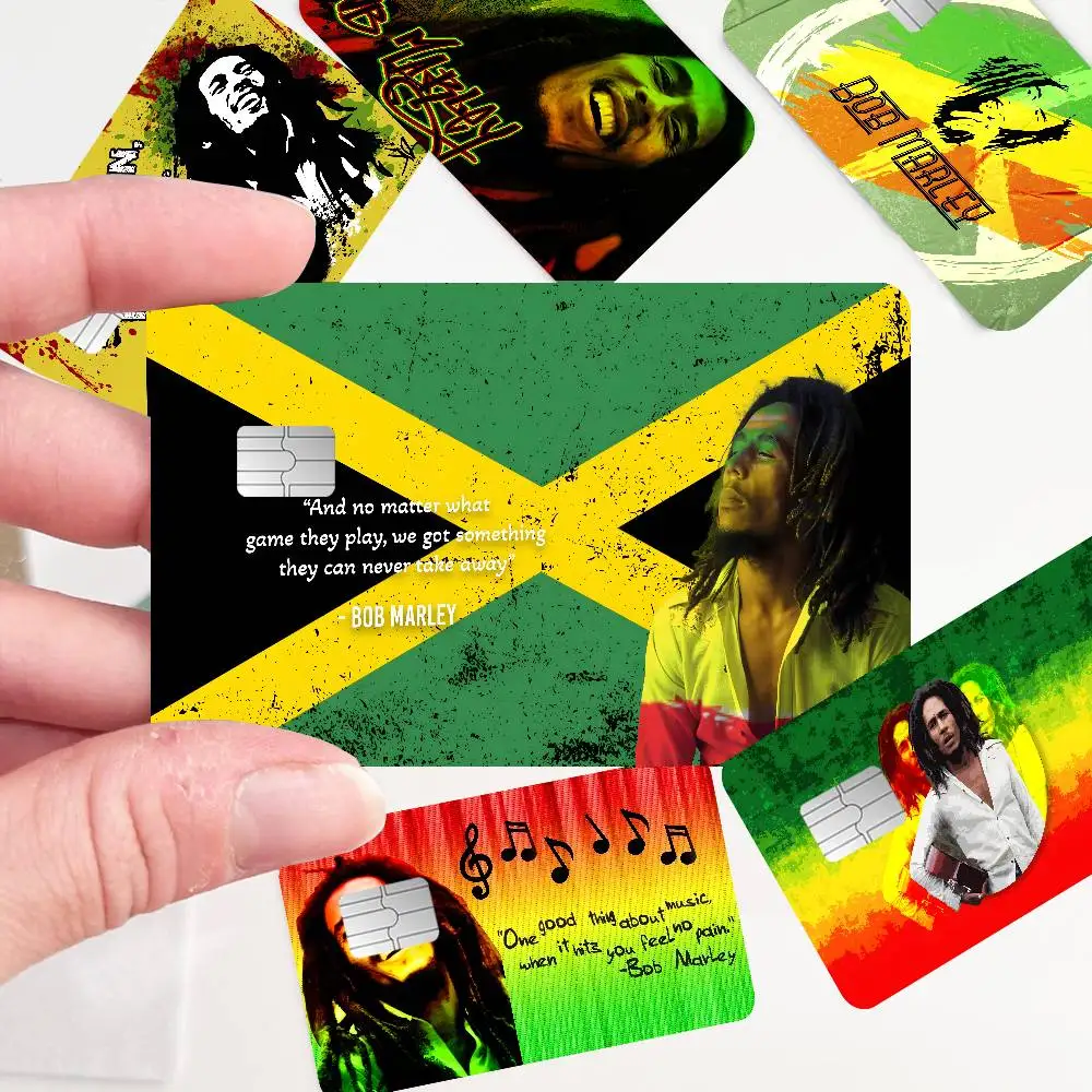Pop Singer Reggae B-Bob M-Marley Anime Young Creidt Card Debit Card Sticker Film Case Front Tape for Small Big Chip No Chip