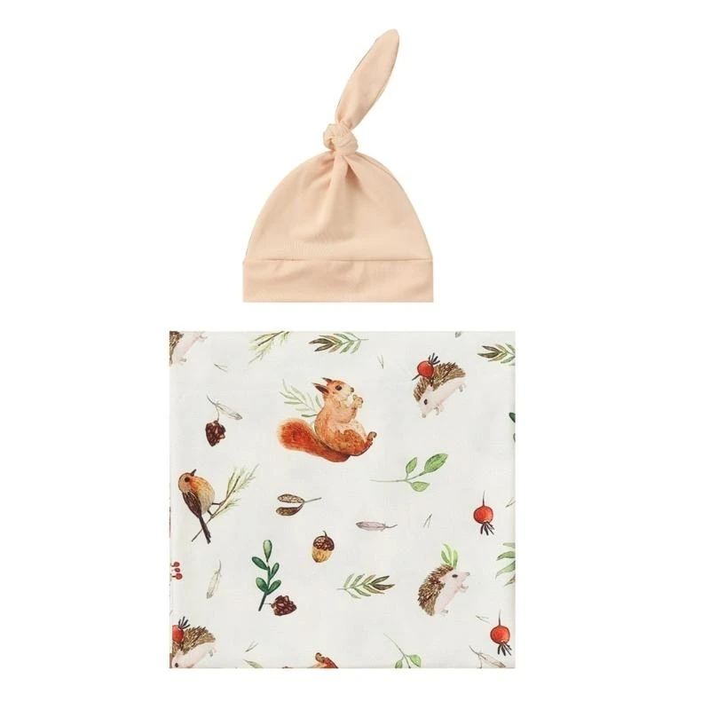 

Swaddles Blanket for Baby Newborn Beanie Hat Photos Shoots Wrap Blanket for Infant Newborns Comfortable Wrap Cloth
