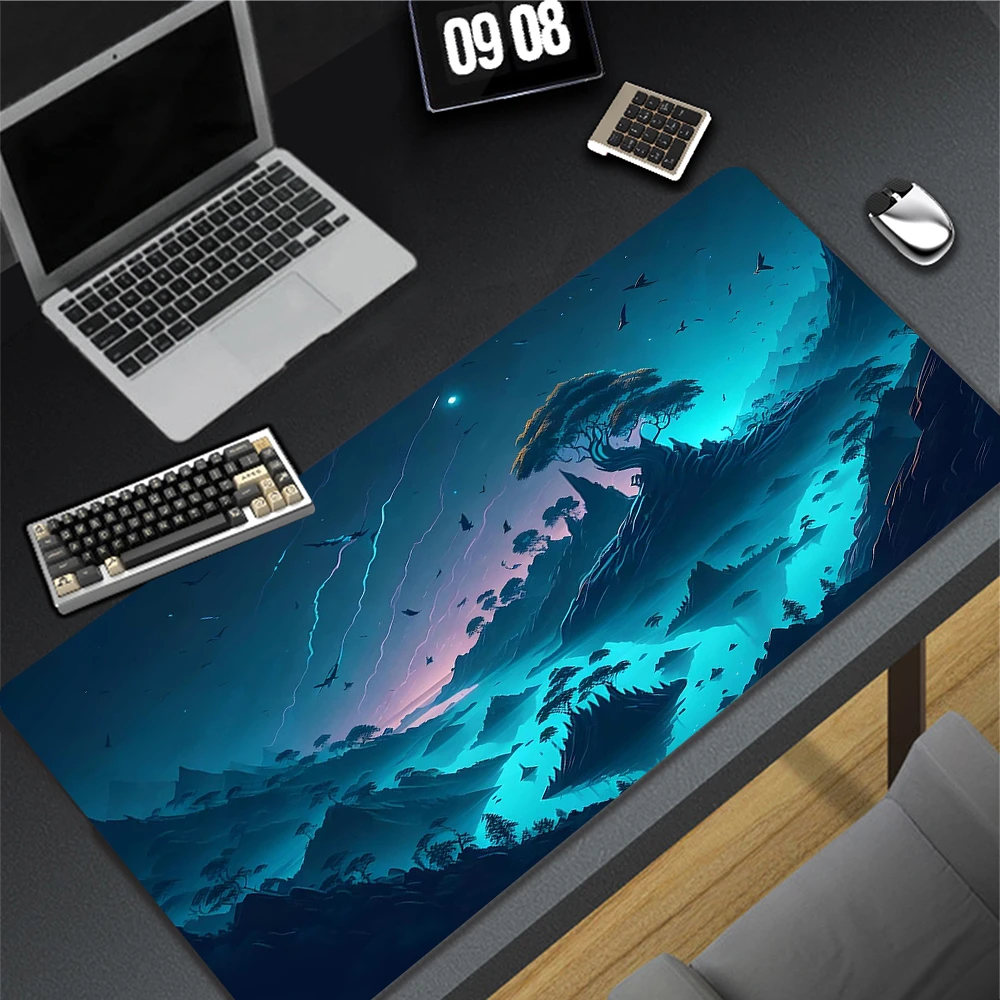 Starry Sky Style Gaming XXL Mouse Pad,Large Mouse Mat Big Mousepad, Keyboard Stitched Edges Big Mousepad For Computer PC Laptop