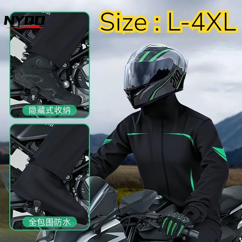 

Waterproof Motorcycle Raincoat Set for Men Two-Piece Rain Suit Anti-heavy Rain Outdoor Riding Clothes
