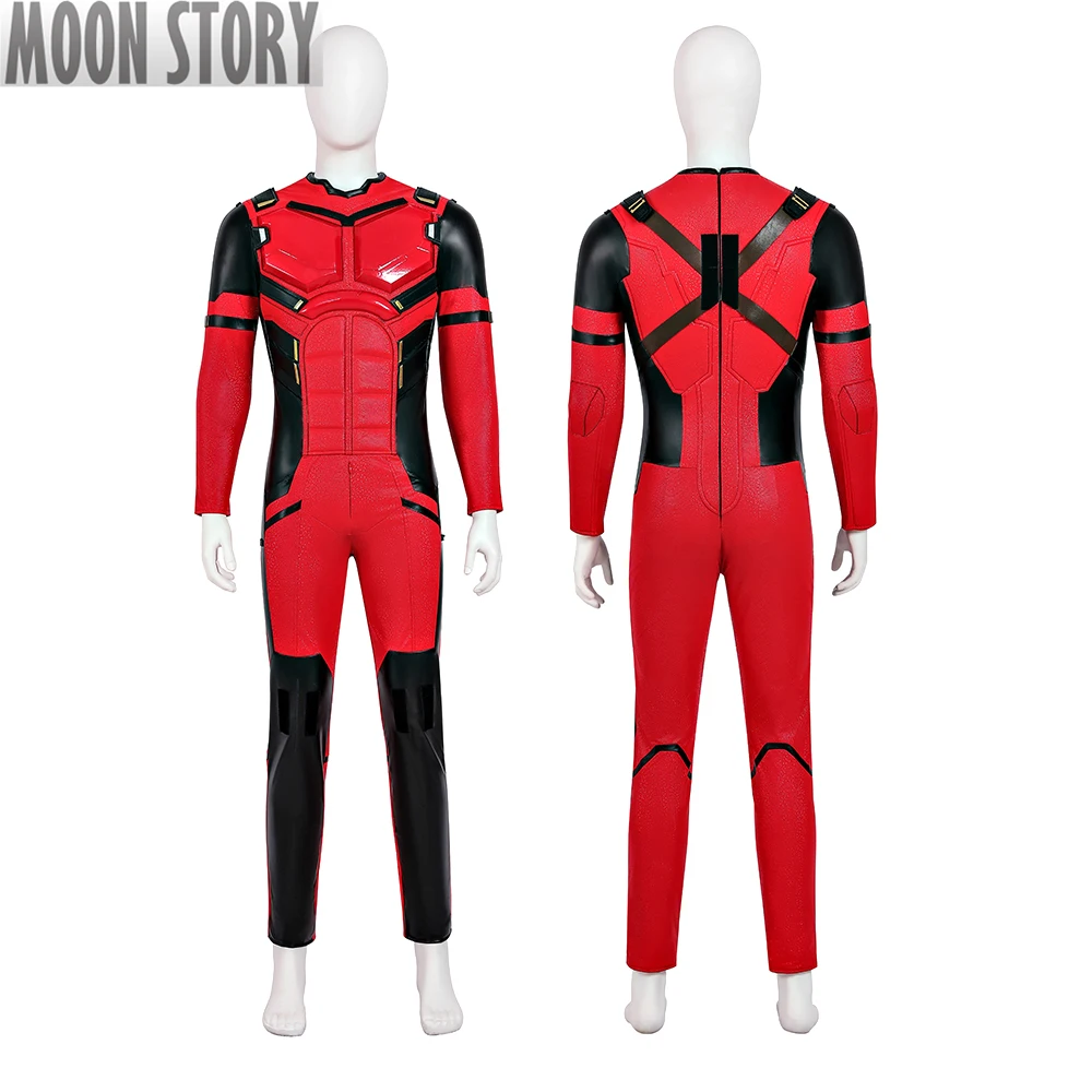 Movie 3 Superhero Wolverine Cosplay Cosutme Wade Winston Wilson Red Jumpsuit  Zentai Halloween Man Outfit Full Set