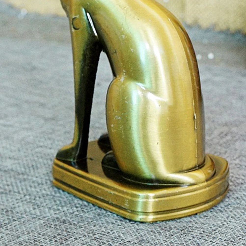 

Bronze Finish Egyptian Cat Desktop Ornament Vintage Decor Adornment for Office Banquet Party Window Display Piece