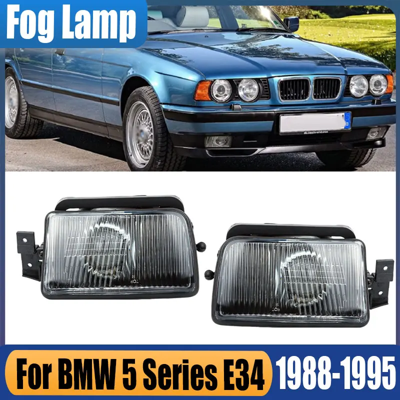 For BMW 5 Series E34 1988-1995 Car Front Bumper Fog Light Fog Lights Headlights DRL Daytime Running Light Driving Light Lamp