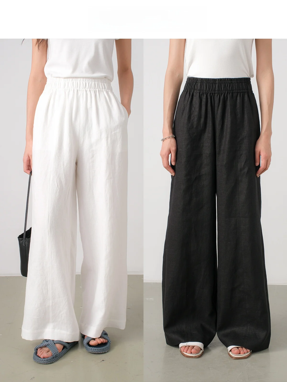 

Летние новые льняные брюки-палаццо MovinGlow для женщин: повседневные, свободные, с эффектом фактуры, универсальные, комфортные, свободного кроя