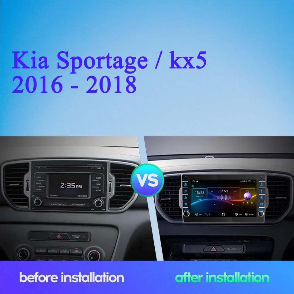 8G+128G 8Core Android 14 Car Radio Stereo DVD Music Player PC Tablet For Kia Sportage KX5 2016 2017 2018 car intelligent systems