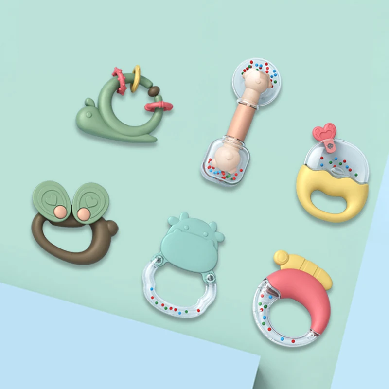 Hochet Anti-manger pour bébé de 0 à 1 ans, jouets éducatifs pouvant être bouilli à haute température, boîte de rangement pour anneau de dentition