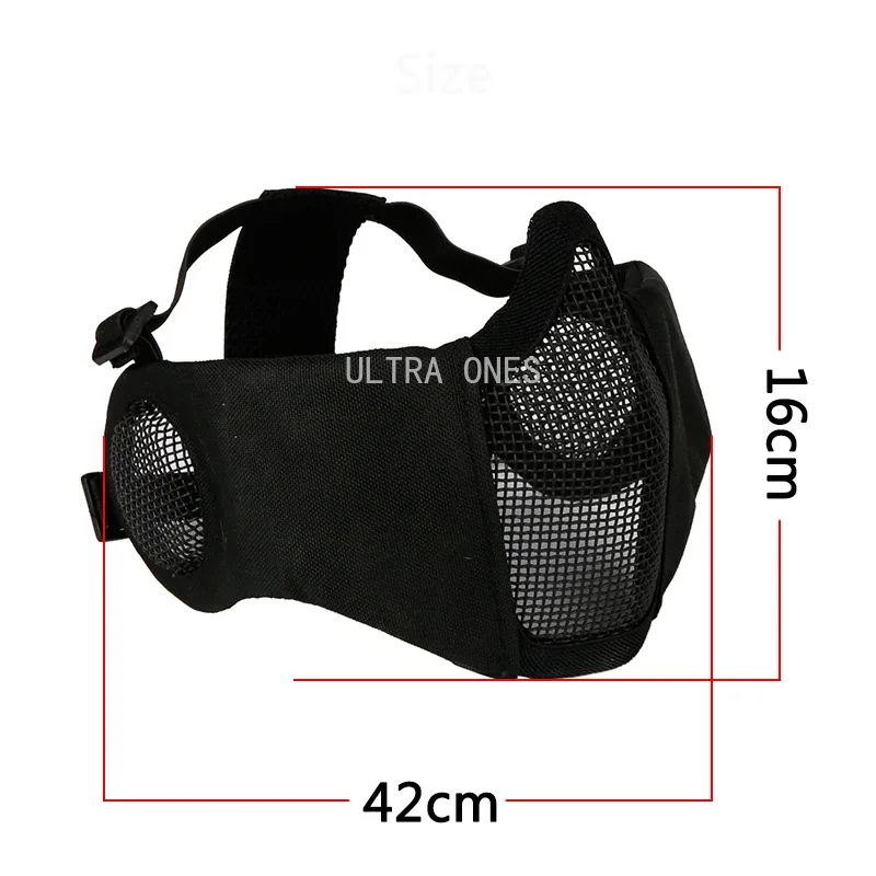 Tactical Paintball Half Face Mask Breathable Steel Mesh Military Airsoft Combat Protection Mask Hunting Shooting CS Face Masks