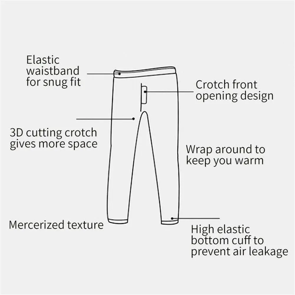 メンズ厚手のフリース裏地付きサーマルアンダーウェア、ロングジョン、ウォームレギンス、ベースレイヤー、ボトムス、冬