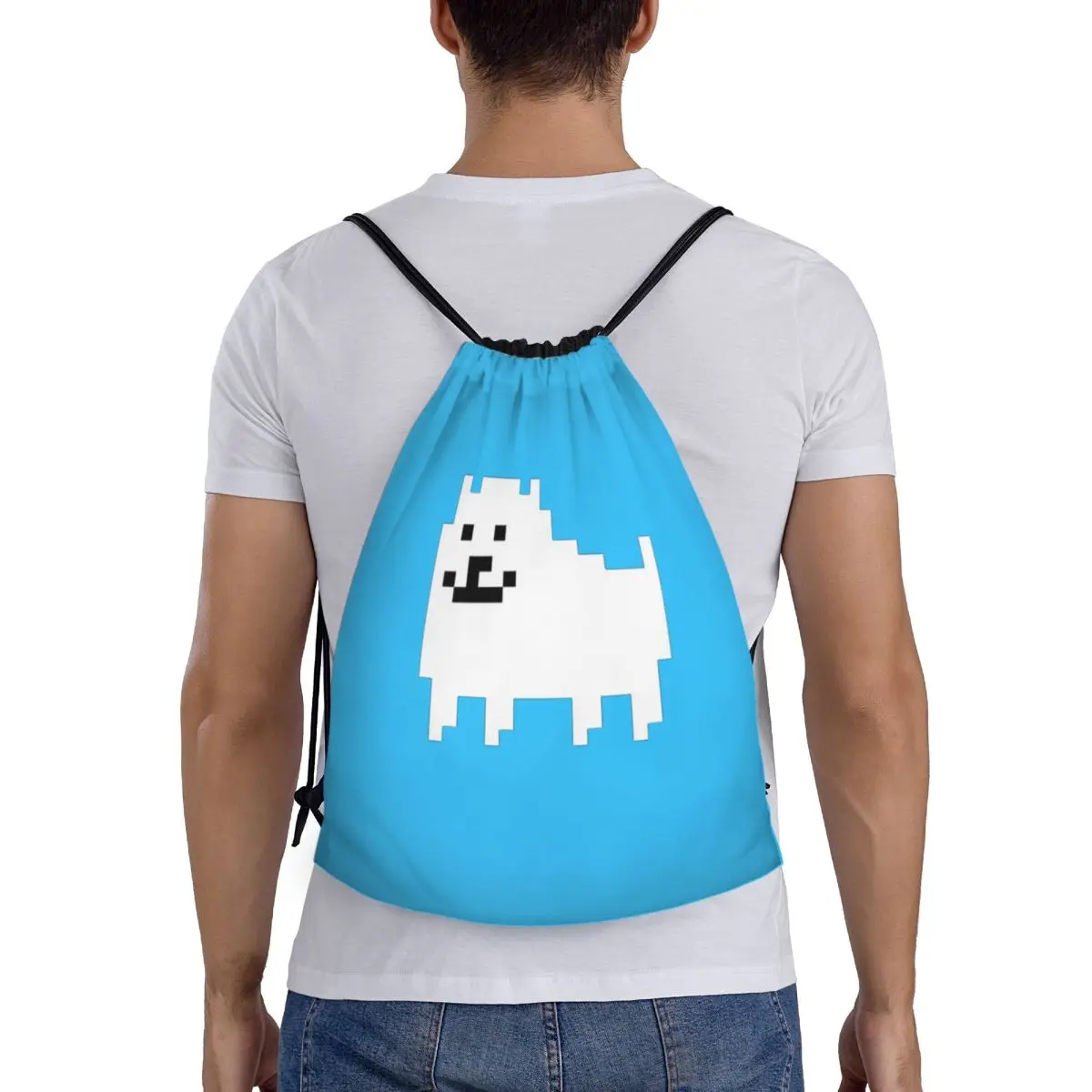

Undertale Annoying Dog Backpacks Multi-function Portable Drawstring Bags Sports Bag Book Bags For Travel Students
