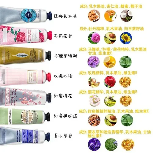 Imagen 2 del producto Nuevo Crema de manos, juego de ocho piezas, caja de regalo, crema de manos de rosa Sakura de karité, nutritiva y antisecado