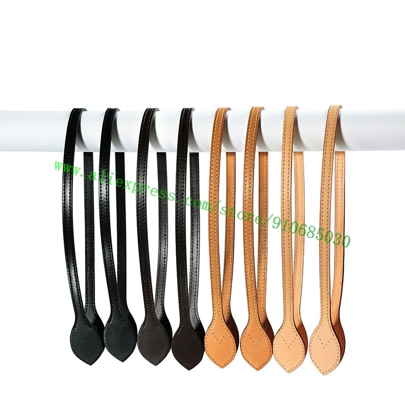 Sangle de poignée Vachetta pour femme, sac fourre-tout design, sac à main pour femme, 1cm de largeur, style fin, 4 couleurs, 1 paire