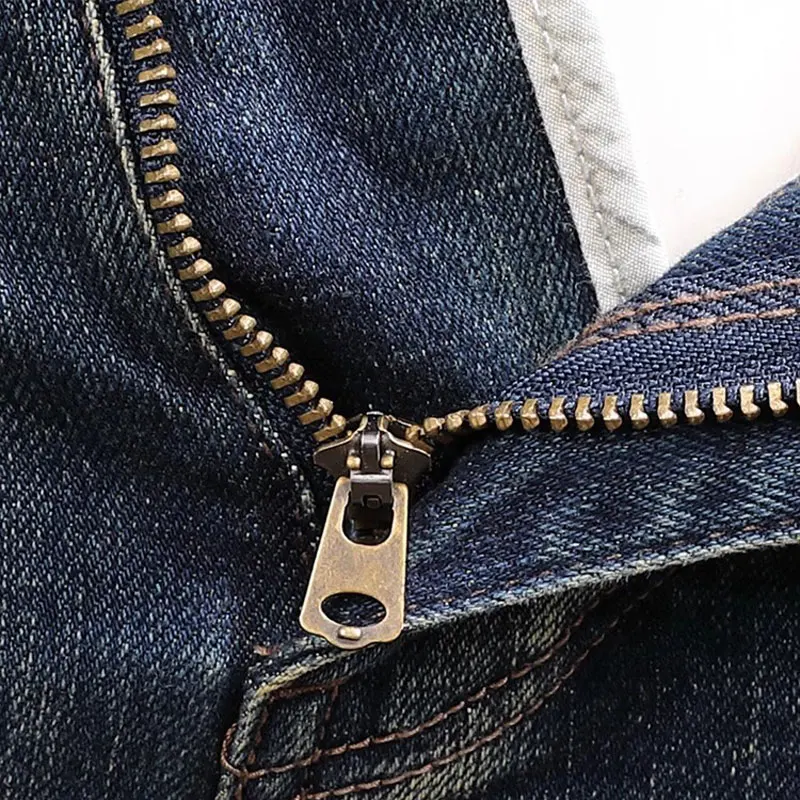 Newly Fashion Designer Men Jeans Retro Blue Elastic Stretch Slim Fit Printed Ripped Jeans Men Vintage Casual Denim Pants Hombre