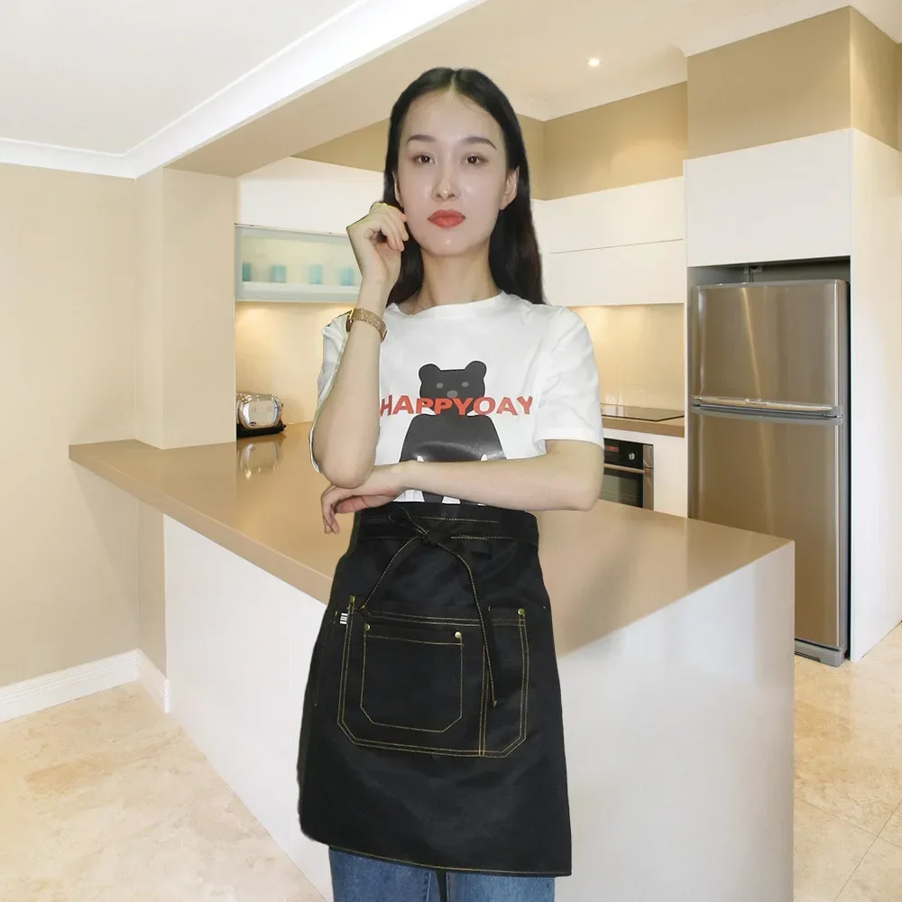 Cotton Hot Antifouling Aprons Unisex Uniform Denim Cowboy Simple Chef Cooking Aprons for Women Kitchen Apron