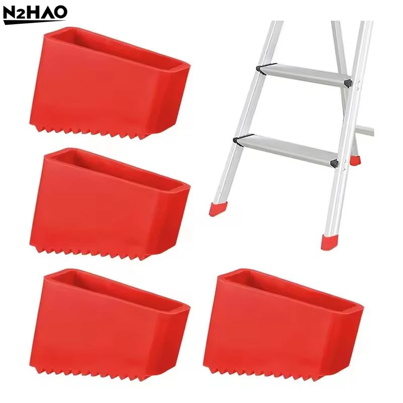 2/4pcs Step Ladder Anti-slip Foot Covers Versatile Ladder Leg Covers Non-Skid Ladder Pads Rubber Foot Pad Insulating Foot Sleeve