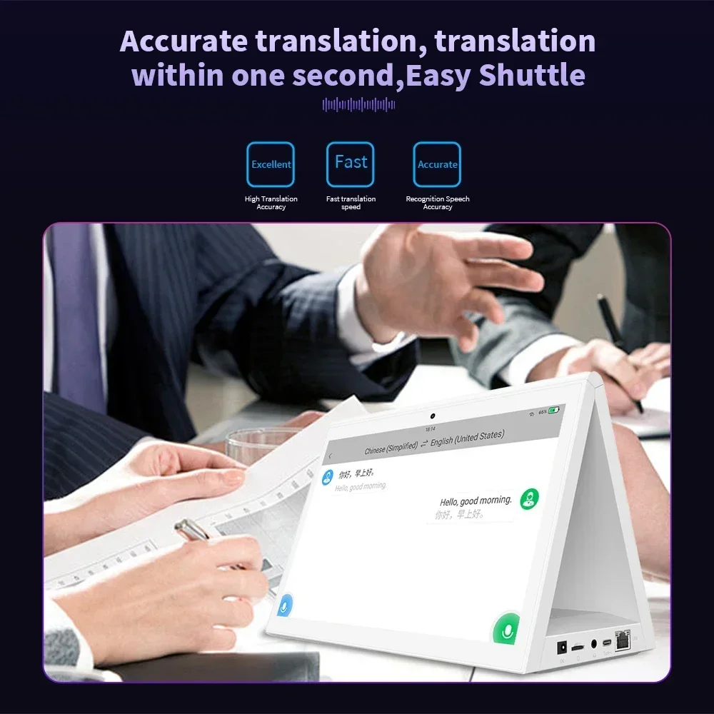 

Hot Sale Smart Voice Translator Double Smart Voice Machine 75 Online Photo Translation Double Screen Translator Device