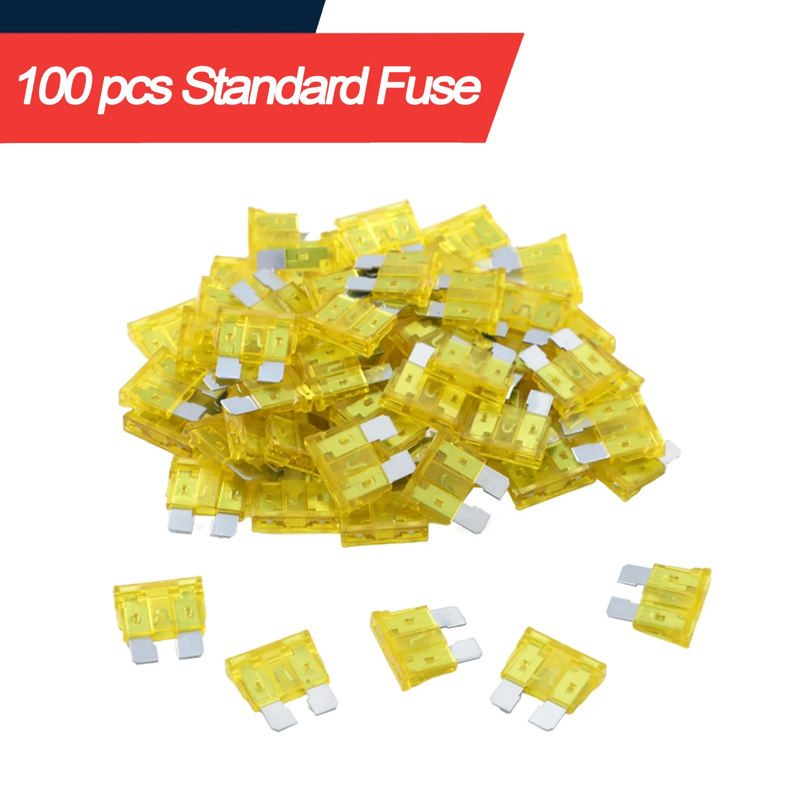 

100Pcs Auto Fuses ATC/ATO Standard 3A 5A 10A 15A 20A 30A 40A Regular Fuse Blade Overload Protection for Car Truck Boat Marine RV