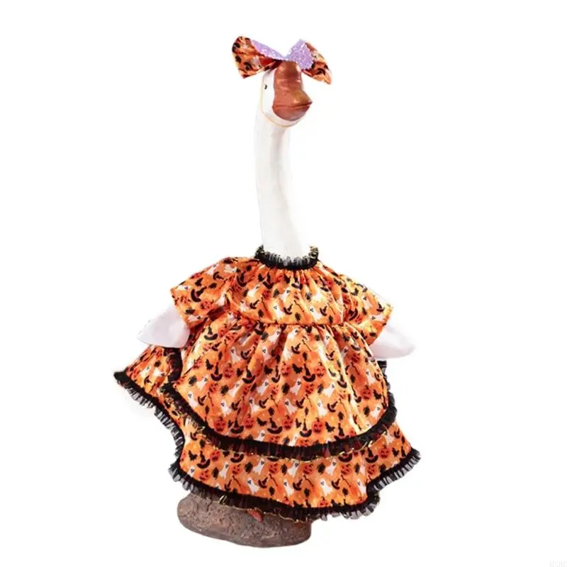 Halloween Geese Decorative Dress and Hairbows Quick Assembly Display Props For Porch Party Theme Setting Supply HX6C