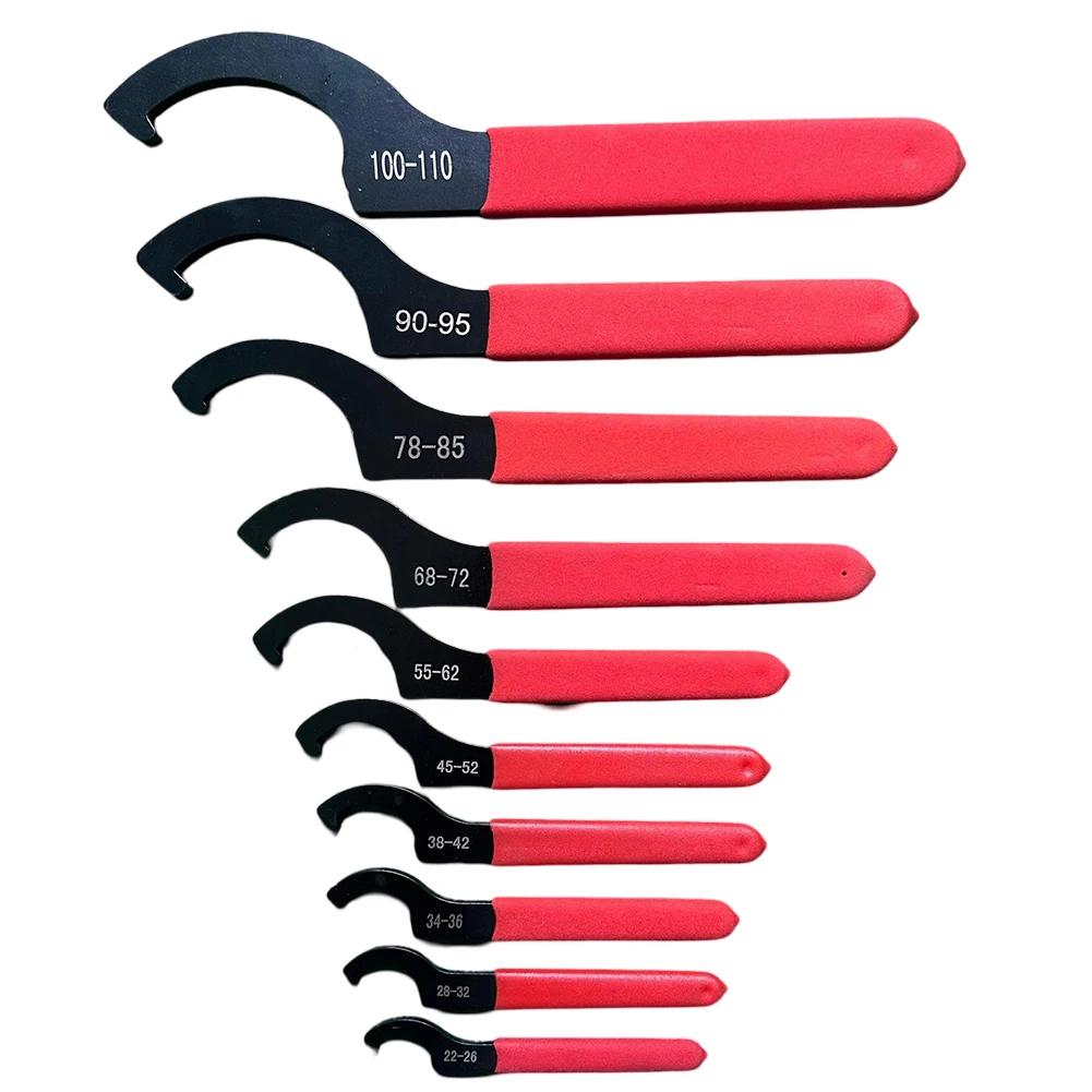 10 Piece C Hook Wrench Set 22-110mm Adjustable Spanner For Engraving Machine Electric Spindle Clamping Nut Repair Tool Kit