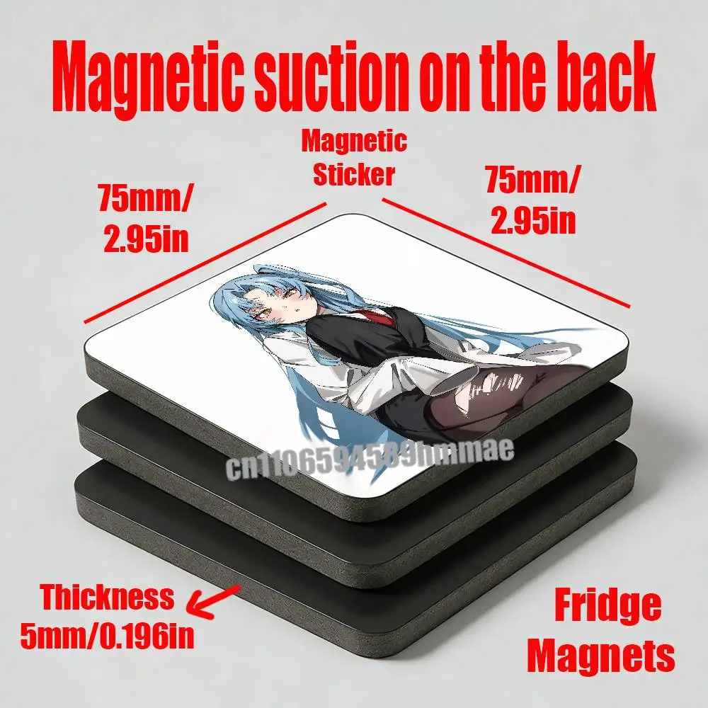 For L-Library Of Ruina Roland Angela Fridge Magnets Freezer Metal Cabinet Custom Refrigerator Magnetic Card Case