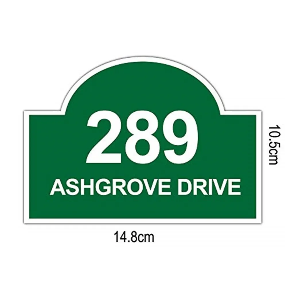 4X ملصقات أرقام صندوق الهولي الشخصية رقم المنزل اسم الشارع نمط ألوان متعددة مخصصة #4