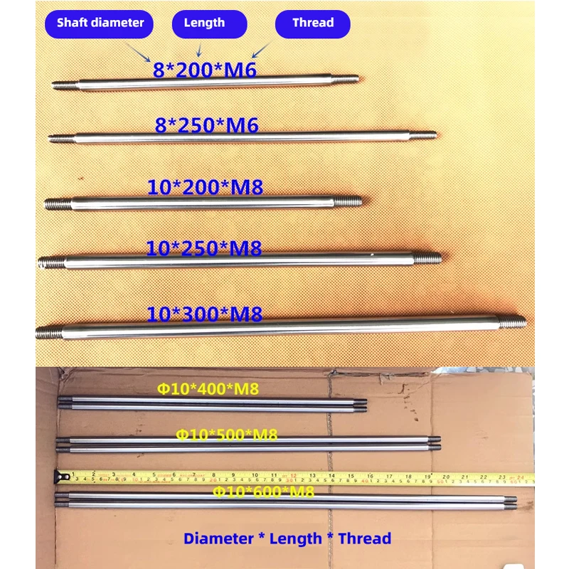 Imagem -02 - Ciclo Alternativo Peças do Motor Push Rod Atuador Linear Telescópico Linha Eixo Acessórios Faça Você Mesmo m6 m8