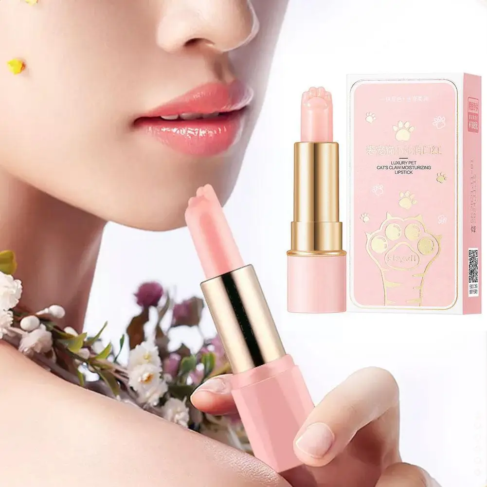 Roze Kat Poot Verkleuring Lippenstift Lippenbalsem Lip Kleur Vrouwelijke Lippenstift Cosmetische Lasting Beauty Make Natuur Hydraterende C V1G7