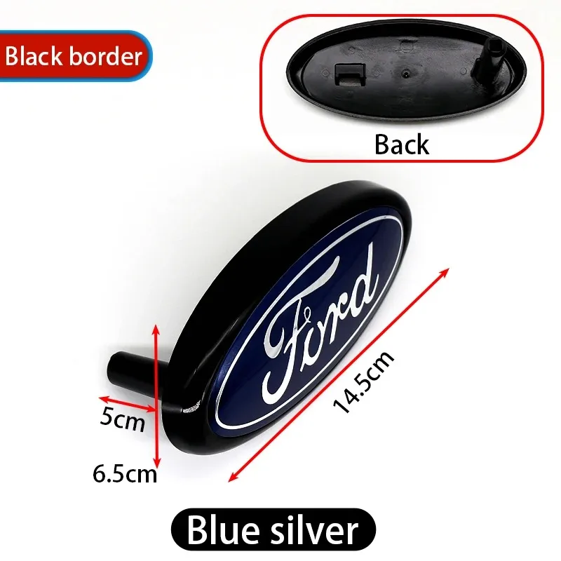 

1pcs ABS 14.5cm Car Front Head Hood Bonnet Logo Rear Trunk Badge Sticker For Ford Mondeo Focus Fusion MK2 MK4 F150 F250 Emblem
