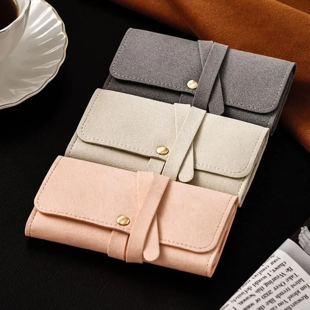 Roll Up Jewelry Storage Bag Portable Handheld Earrings Display Pouch Packaging Organizer Foldable Jewelry Case Bracelet