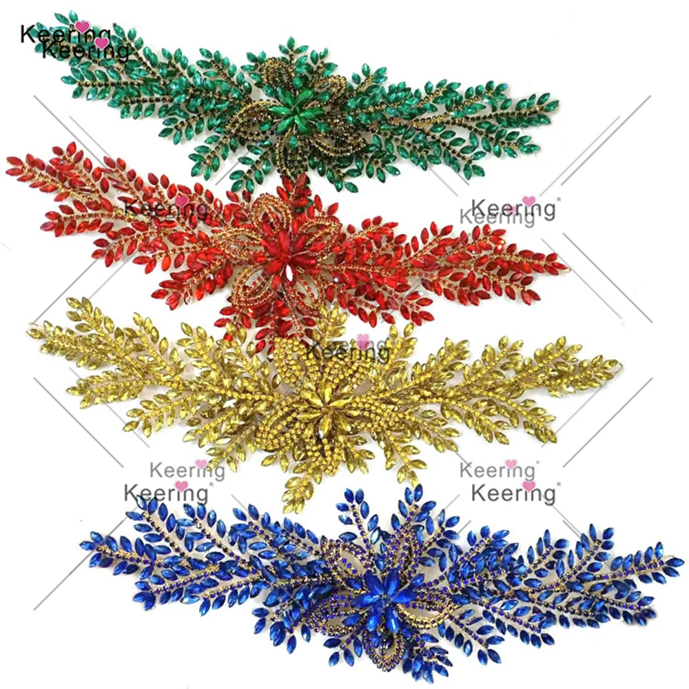 

4Pcs 3D Wire Flower Bridal Crown Tiara Rhinestone Wedding Hair Jewelry Bridal Hair Accessorie Luxury Crystal 6PCS WHD-132