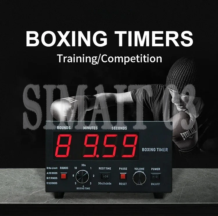Classic LED Round Boxing Timer | CP040 Gym Fitness Clock with Loud Beep | Digital Timer for MMA, Kickboxing & Training