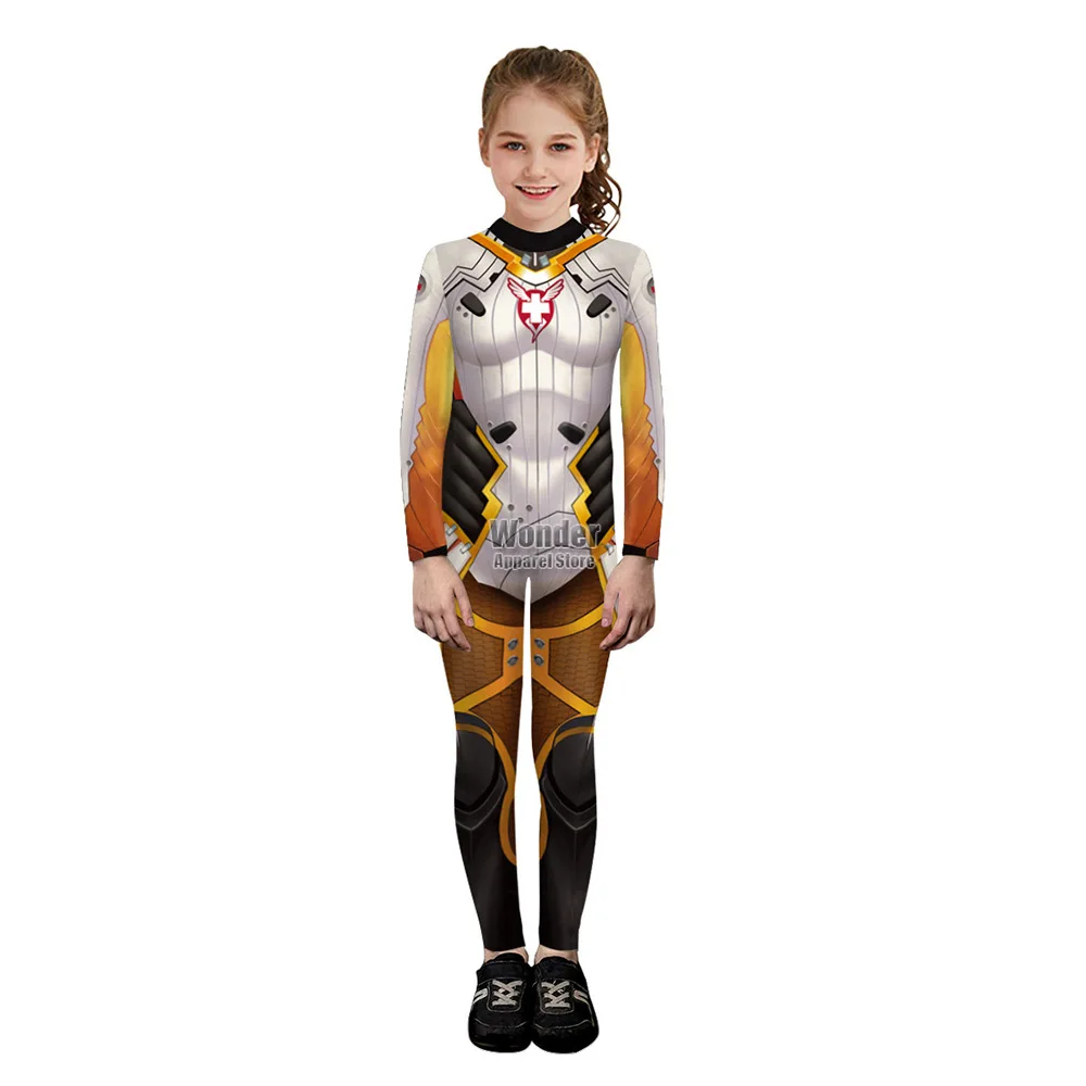 Boys Girls Punk Future Robot ET Machine 3D Printing Jumpsuit Kids Halloween Cosplay Costumes Party Role Playing Dress Up Outfit