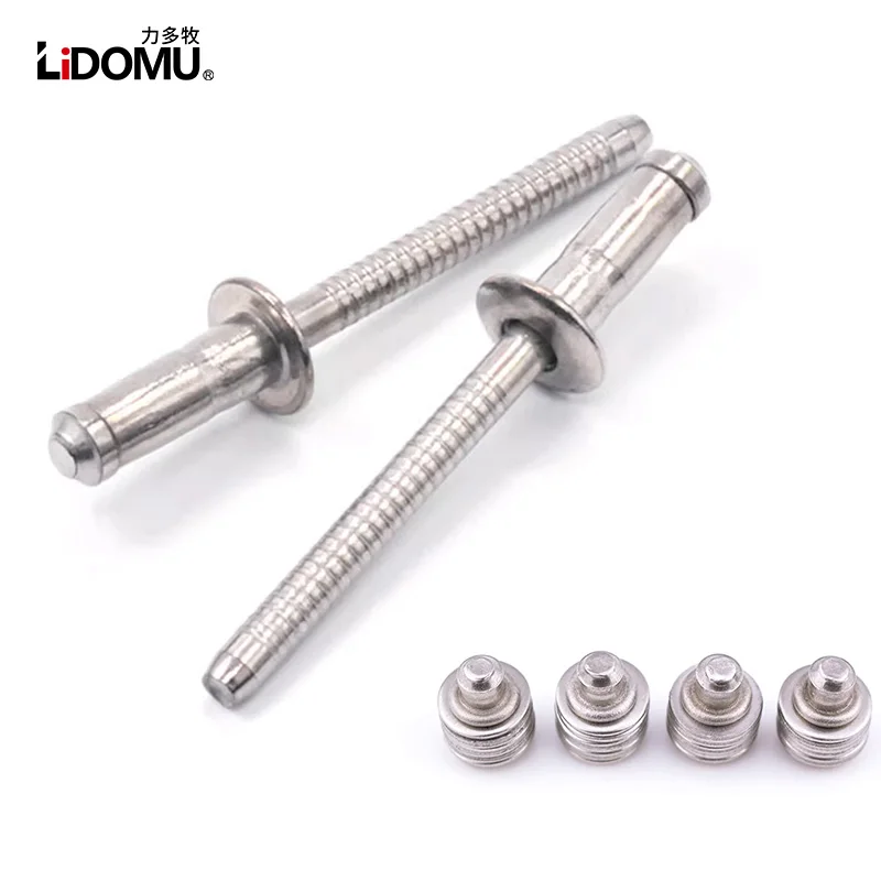 30/50Pcs. High strength stainless steel blind rivet, breakstem fasteners with excellent bulbing tail formation