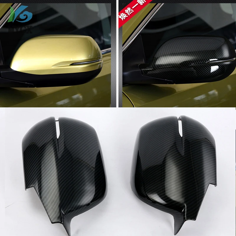 2Pcs/set Carbon fiber ABS Chrome Rearview Side Mirror Cover Trim Accessories Fit For Honda CRV CR V 2017-2019 Car Styling