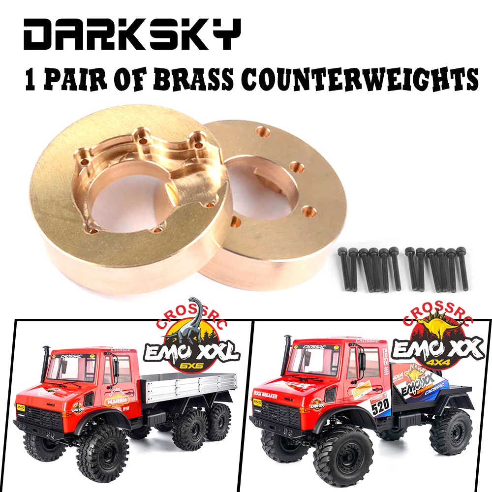 

DARKSKY Brass Counterweights Weighing 538g for Crossrc 1/6 EMO XX, EMO XXL Remote Control Model Climbing Car Accessories