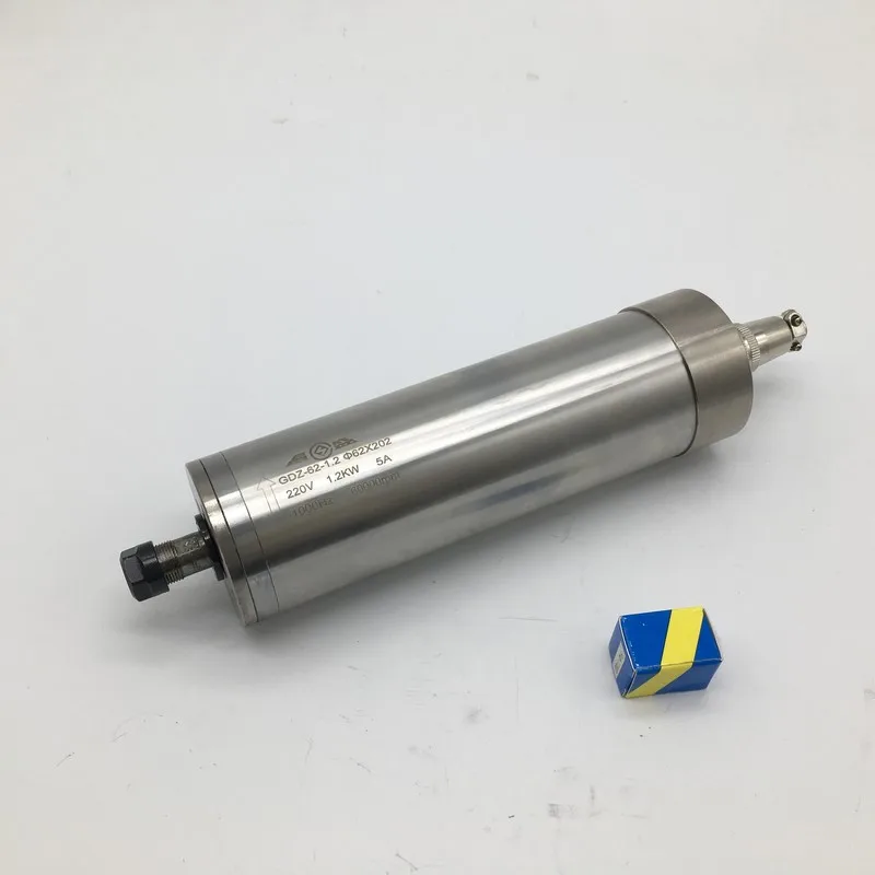 60000rpm ER11 1.2Kw 1200W 62mm 220v Water Cooled Spindle Motor + 1.5kw inverter VFD+75W water pump kits For CNC Engraving Router