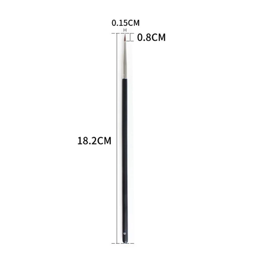 

2PCS Eyeliner Brush Eyebrow Dark Black Wooden Liquid Makeup Tools Brushes Set Eye Shadow Long Handle Women Gift
