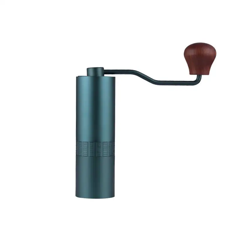 New Arrival Aluminium Alloy Body Conical Manual Coffee Grinder, Adjustable Steel Burr, Modern Design
