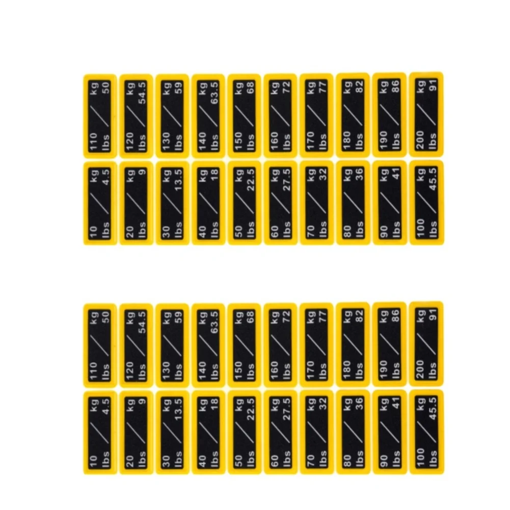 Weight Sticker Labels 2pcs for Gym Machines 10lb 20lb 30lb 40lb 50lb Up to 200lb Strong Adhesion Plastic Material view 4
