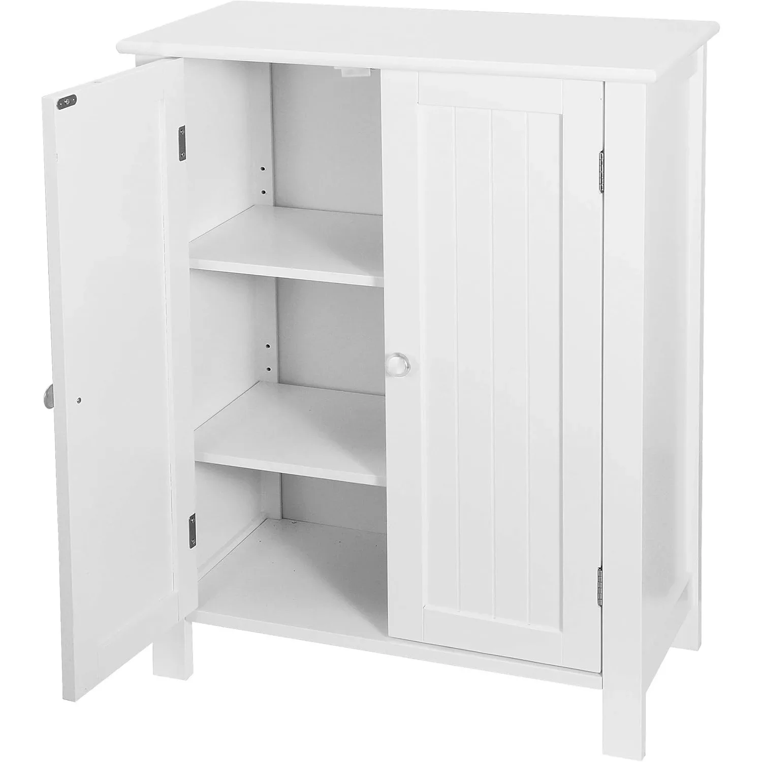 

Modern Bathroom Floor Storage Cabinet with Adjustable Shelf and Double Door Rust Proof, Living Room Modern Home