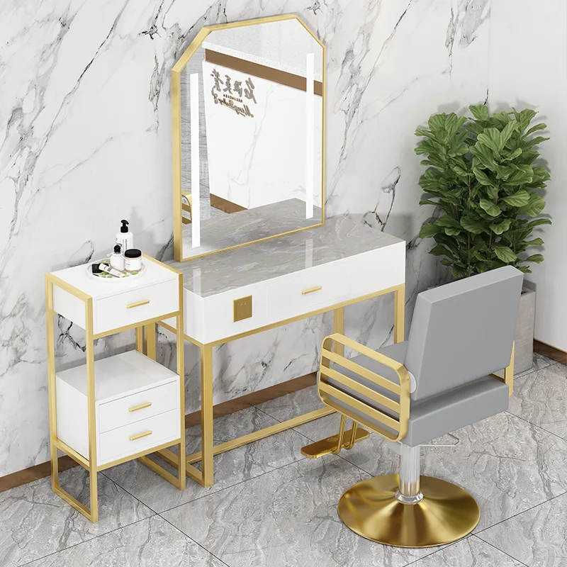 

Hair Salon Mirror Online Celebrity Marble Hot Dyeing Table